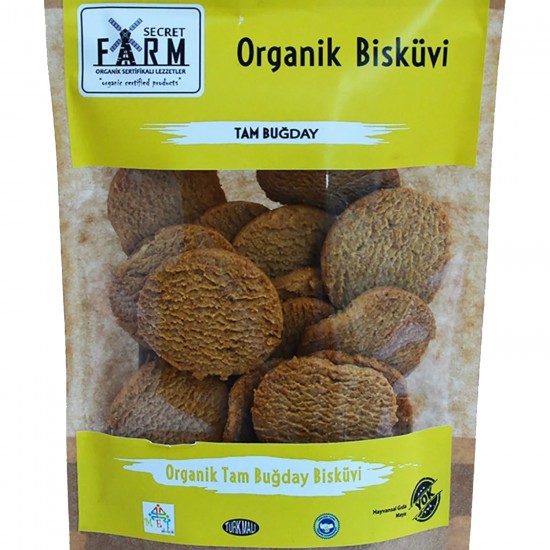 Organik Bisküvi Tam Buğday 100 gr